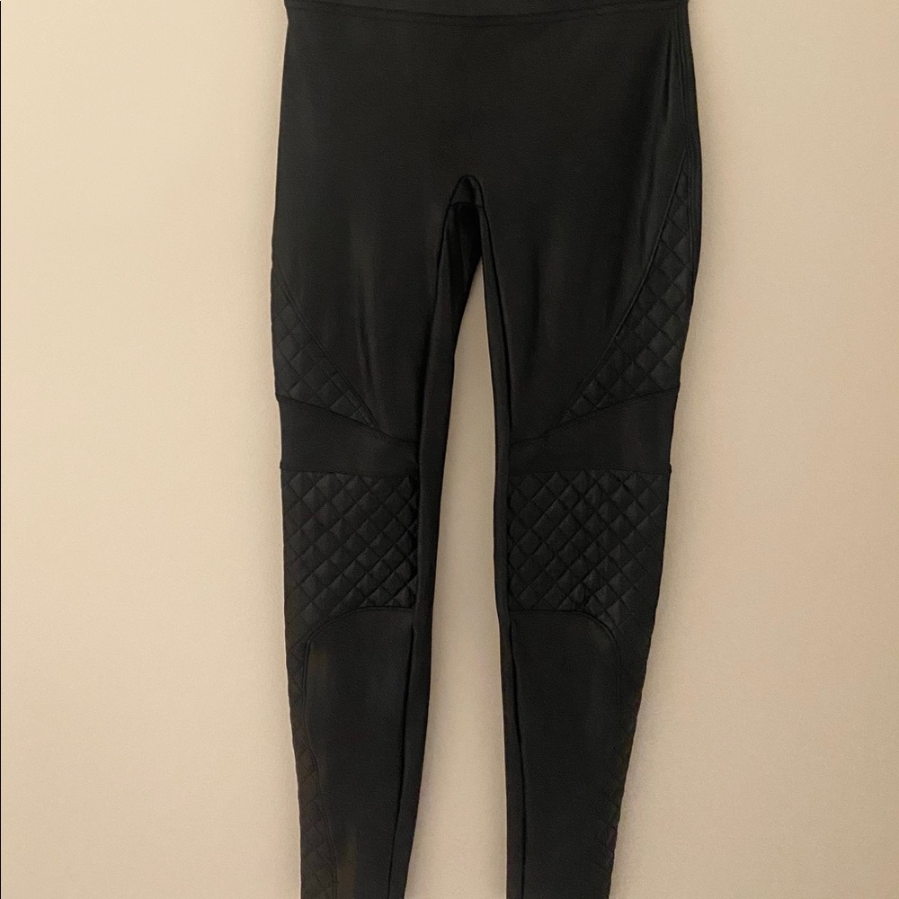 Spanx Faux Leather Quilted Leggings